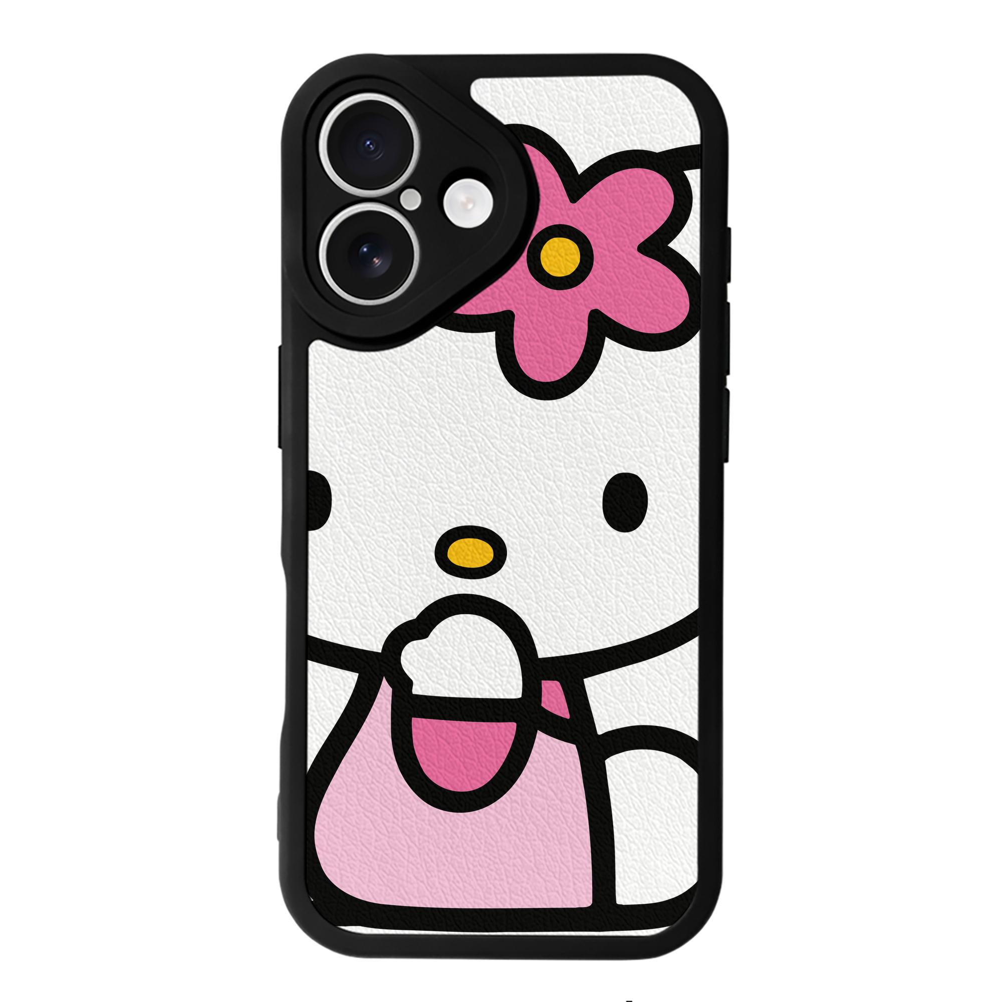 （画像用） Hello Kitty ハローキティ 【iPhone 16シリーズ対応】シリコンスマホケース（レザー調） 材質：シリコン